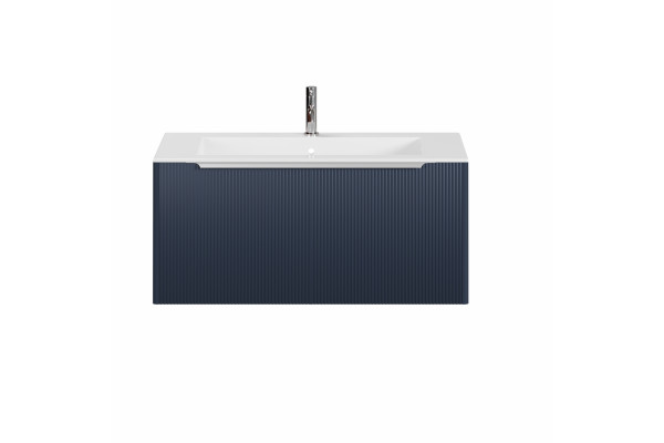 Тумба для комплекта Creto Luna Blue 100 см 17-Bl100 подвесная, с ящиками