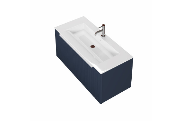 Тумба для комплекта Creto Luna Blue 100 см 17-Bl100 подвесная, с ящиками