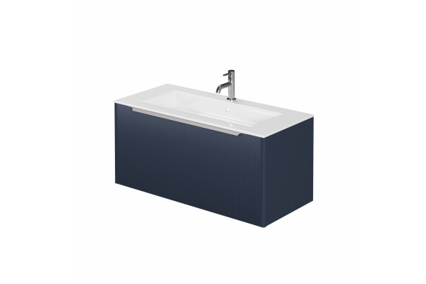 Тумба для комплекта Creto Luna Blue 100 см 17-Bl100 подвесная, с ящиками