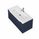 Тумба с раковиной Creto Luna Blue 100 см 17-Bl100, подвесная, с ящиками