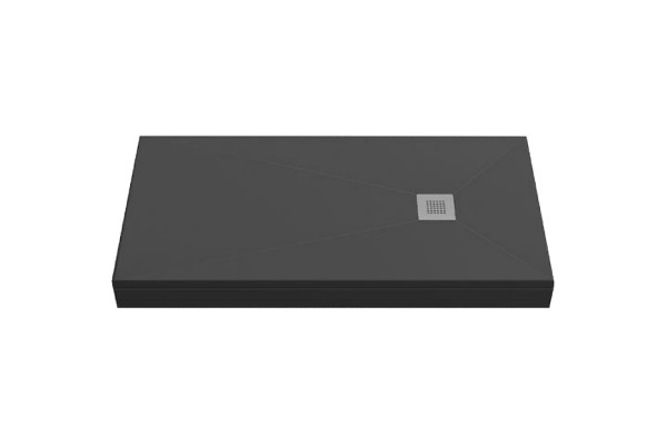 Душевой поддон Creto Ares 120x90, черный, прямоугольный, низкий