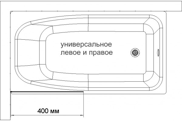 Шторка на ванну DIWO Ростов 4GW014 неподвижная, 40x150, стекло прозрачное, профиль хром