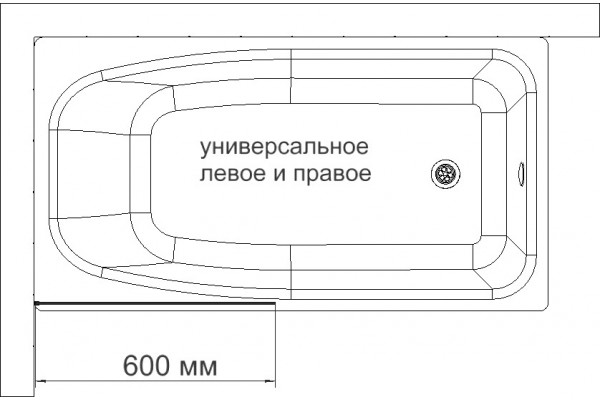 Шторка на ванну DIWO Ростов 4GW011 неподвижная, 60x150, черная матовая, профиль черный