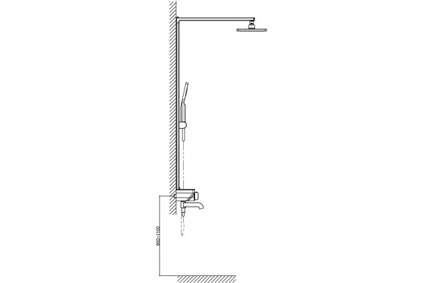 Душевая стойка D&K Potsdam DA2183716G15 хром, штанга 150 см