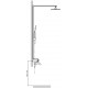 Душевая стойка D&K Potsdam DA2183716G15 хром, штанга 150 см