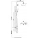 Душевая стойка D&K Potsdam DA2173701B02 хром, штанга 120 см, шланг 150 см
