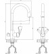 Смеситель D&K Rhein Valerius DA1361601 для кухонной мойки однорычажный, хром