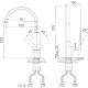 Смеситель D&K Berlin DA1432420 для кухонной мойки, антрацит, однорычажный, черный