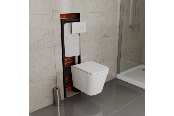 Система инсталляции для подвесных унитазов D&K DI8055119 бачок 3/6 л, 54.8x96x107 см