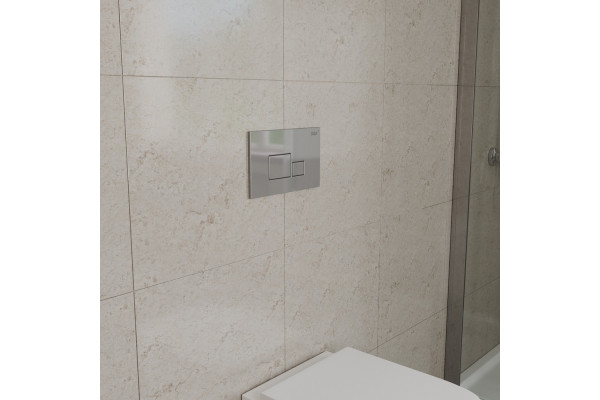Кнопка смыва D&K Quadro DB1519001 хром механическая,  в современном стиле