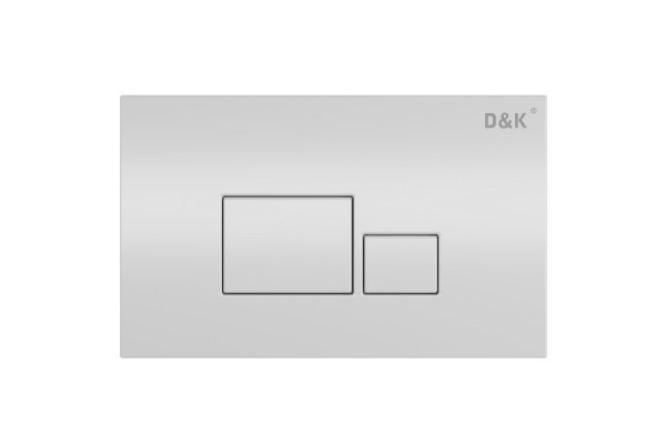 Кнопка смыва D&K Quadro DB1519016 белая механическая,  в современном стиле
