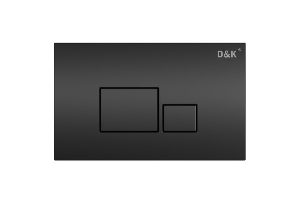 Кнопка смыва D&K Quadro DB1519025 черная механическая,  в современном стиле