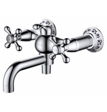 Смеситель D&K Hercules Hessen для ванны с душем, двухвентильный, хром