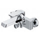 Смеситель D&K Berlin Freie для ванны с душем, хром, однорычажный, длина излива 21 см