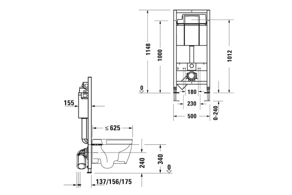 SET D-NEO 45770900A1+WD1020+WD6016+WD5001031 (Унитаз подвесной с крышкой-сиденьем с микролифтом+ инсталляция+крепёж+кнопка ЧЕРНЫЙ МАТОВЫЙ)