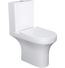 Унитаз-компакт Damixa Skyline DX35C8600SC безободковый, с микролифтом, белый, овальный, 37.5x62.5 см