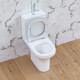 Унитаз-компакт Damixa Skyline DX35C8600SC безободковый, с микролифтом, белый, овальный, 37.5x62.5 см