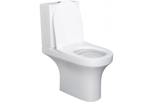 Унитаз-компакт Damixa Skyline DX35C8600SC безободковый, с микролифтом, белый, овальный, 37.5x62.5 см
