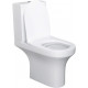 Унитаз-компакт Damixa Skyline DX35C8600SC безободковый, с микролифтом, белый, овальный, 37.5x62.5 см