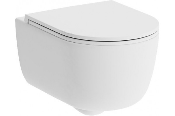 Унитаз подвесной Damixa Sirius DX86C1700SC с микролифтом, белый, овальный, 36x49 см