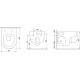 Унитаз подвесной Damixa Sirius DX86C1700SC с микролифтом, белый, овальный, 36x49 см