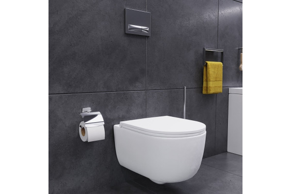 Унитаз подвесной Damixa Sirius DX86C1700SC с микролифтом, белый, овальный, 36x49 см