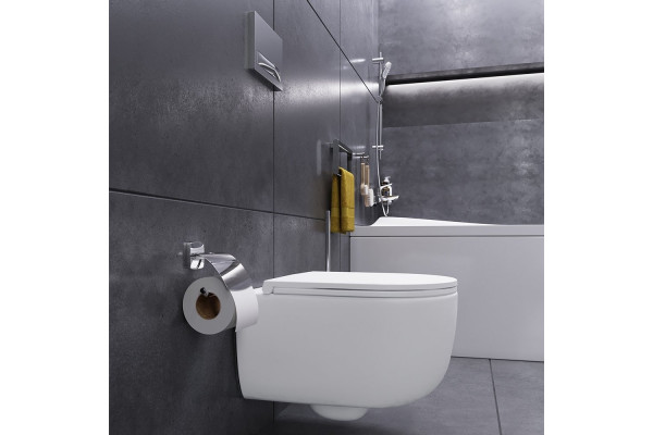 Унитаз подвесной Damixa Sirius DX86C1700SC с микролифтом, белый, овальный, 36x49 см