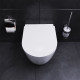Унитаз подвесной Damixa Sirius DX86C1700SC с микролифтом, белый, овальный, 36x49 см
