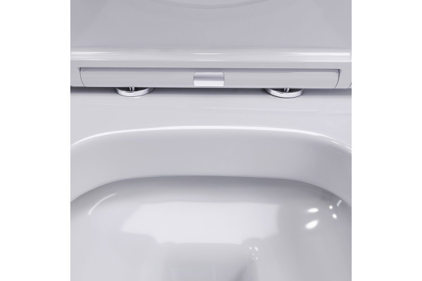 Унитаз подвесной Damixa Sirius DX86C1700SC с микролифтом, белый, овальный, 36x49 см