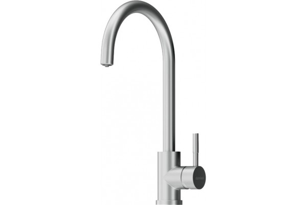 Смеситель Damixa Merkur DX710730000 для кухонной мойки, никель, однорычажный, сталь