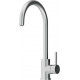 Смеситель Damixa Merkur DX710730000 для кухонной мойки, никель, однорычажный, сталь