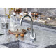 Смеситель Damixa Merkur DX710730000 для кухонной мойки, никель, однорычажный, сталь
