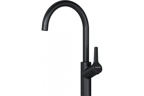 Смеситель Damixa Eclipse DX310720300 для кухонной мойки, чёрный, однорычажный, черный