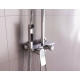 Душевая стойка Damixa Apollo DX220910000 хром штанга 101 см, шланг пластиковый 150 см