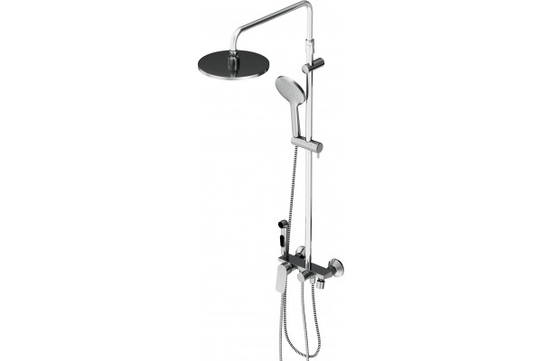 Душевая стойка Damixa Apollo DX220910000 хром штанга 101 см, шланг пластиковый 150 см