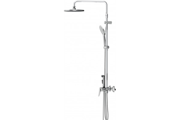 Душевая стойка Damixa Apollo DX220910000 хром штанга 101 см, шланг пластиковый 150 см