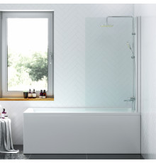 Шторка на ванну Damixa Skyline DX35WBS-D080-140MT распашная, стекло прозрачное