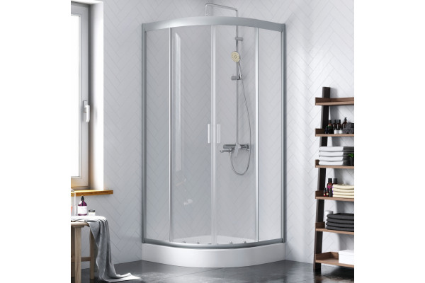 Душевой уголок Damixa Skyline DX35WG-301-090MT четверть круга, двери раздвижные