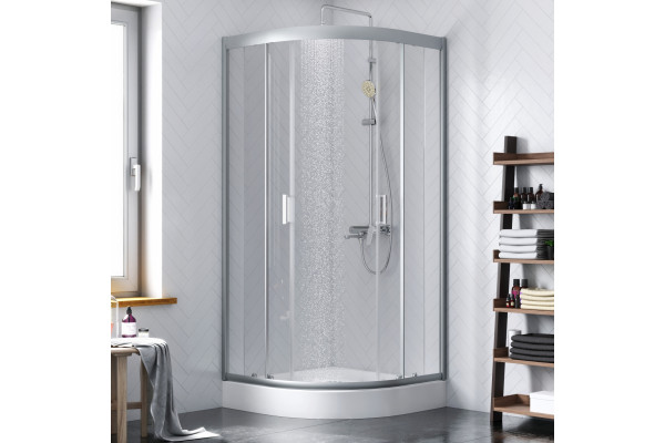 Душевой уголок Damixa Skyline DX35WG-301-090MT четверть круга, двери раздвижные
