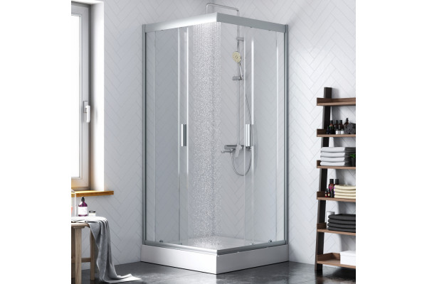 Душевой уголок Damixa Skyline DX35WG-403-090MT квадратный, двери раздвижные