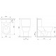 Унитаз-компакт Damixa Luna DX46C8600SC безободковый, с микролифтом, белый, 38.5x63.5 см