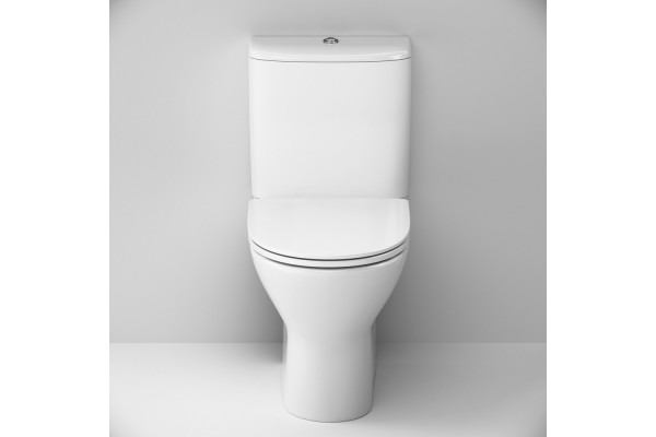 Унитаз-компакт Damixa Luna DX46C8600SC безободковый, с микролифтом, белый, 38.5x63.5 см