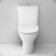 Унитаз-компакт Damixa Luna DX46C8600SC безободковый, с микролифтом, белый, 38.5x63.5 см