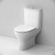 Унитаз-компакт Damixa Luna DX46C8600SC безободковый, с микролифтом, белый, 38.5x63.5 см