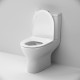 Унитаз-компакт Damixa Luna DX46C8600SC безободковый, с микролифтом, белый, 38.5x63.5 см