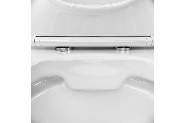 Унитаз-компакт Damixa Luna DX46C8600SC безободковый, с микролифтом, белый, 38.5x63.5 см