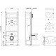 Комплект Damixa Sirius DX86.IS10101.1700 кнопка смыва белая цвет белый,  в современном стиле