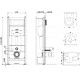 Комплект Damixa Sirius DX86.IS10151.1700 кнопка смыва хром цвет белый,  в современном стиле