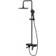 Душевая стойка Damixa Jupiter 977730300 с полочкой, цвет черный, штанга 102 см