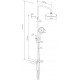 Душевая стойка Damixa Jupiter DX977700000 хром, штанга 101 см